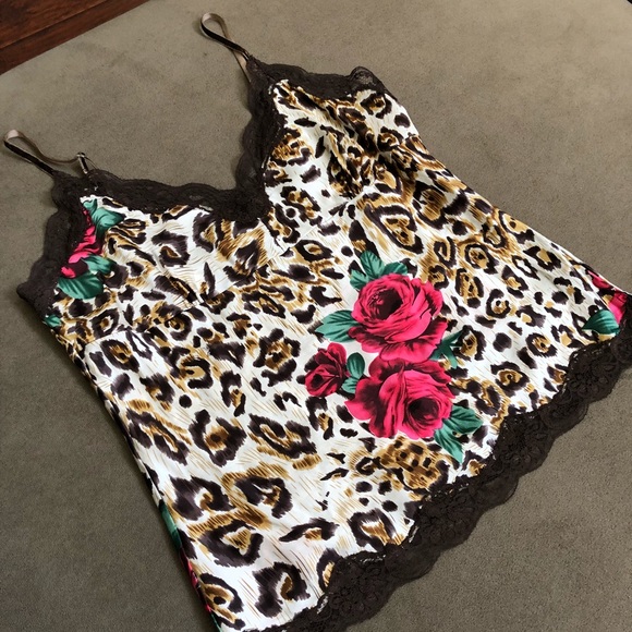 Express Tops - Camisole Animal Print and Rose Design by PIANO